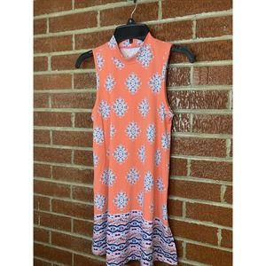 Sweet Teas By Pink Rose Womens Tank Tunic Medallion Coral XS